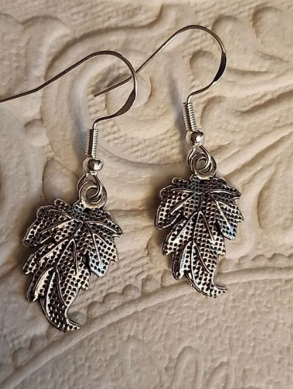 Silver Leaf Earrings Lightweight 925S Posts